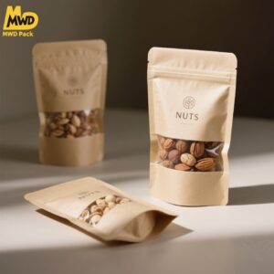 4.jpeg Matte Brown Zipper Stand-Up Kraft Bag